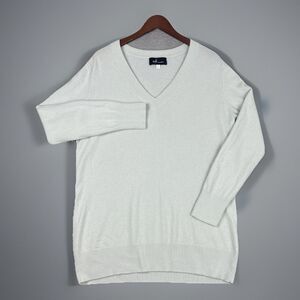 Soft by Naadam 100% Cashmere Essential V-Neck Pullover Sweater Mint Green Large